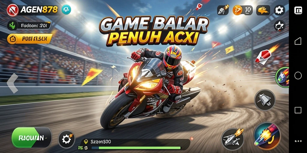 Tampilan gameplay AGEN878 yang seru dalam balapan.