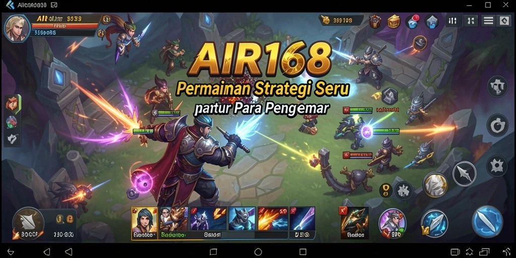 Tampilan gameplay intens dari game strategi AIR168.