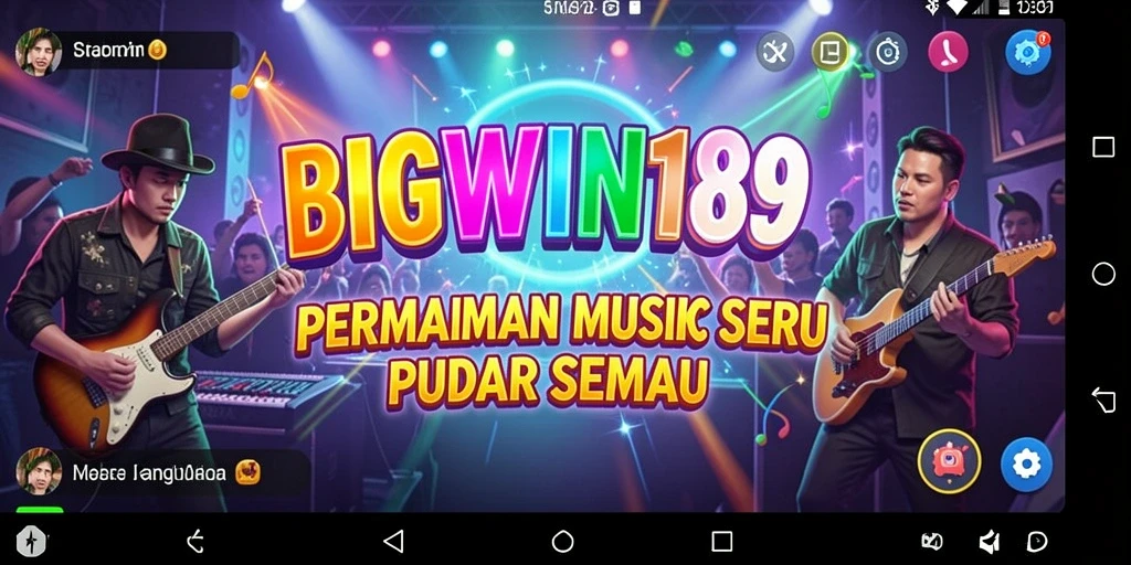 Tampilan gameplay seru dari aplikasi BIGWIN189 dengan berbagai lagu menarik.