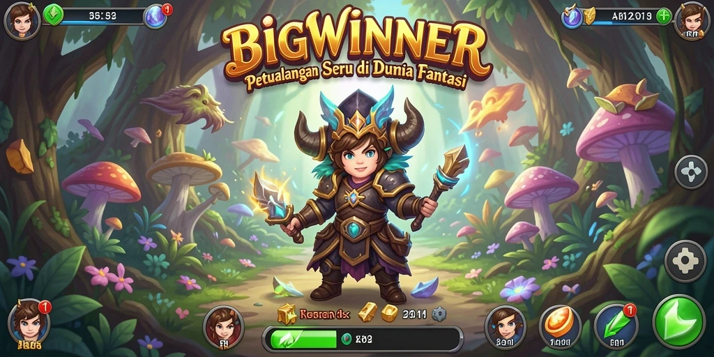 Gameplay seru di dunia petualangan BIGWINNER yang memikat.