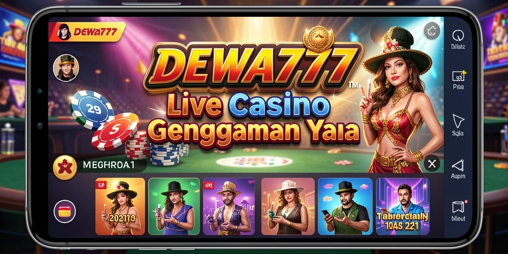 Screenshot DEWA777 dengan tampilan gameplay Live Casino yang menarik.