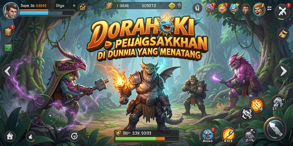 Tampilan menakjubkan dari gameplay DORAHOKI yang penuh aksi.