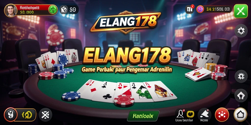 Tampilan menarik dari permainan Poker ELANG178 dengan pemain aktif.