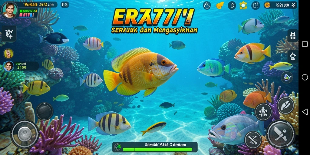 Tampilan aksi menembak ikan yang seru di ER777.