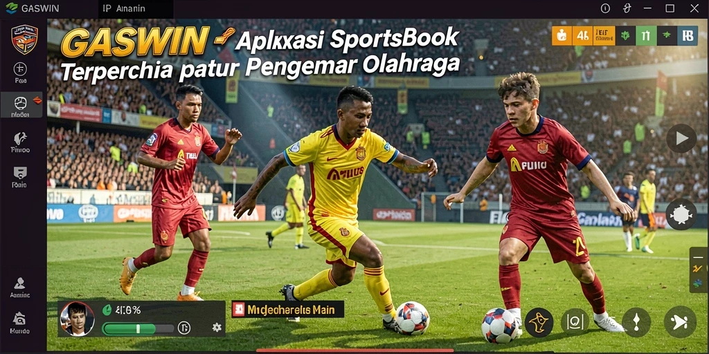 Tampilan menarik dari gameplay GASWIN saat memasang taruhan olahraga.