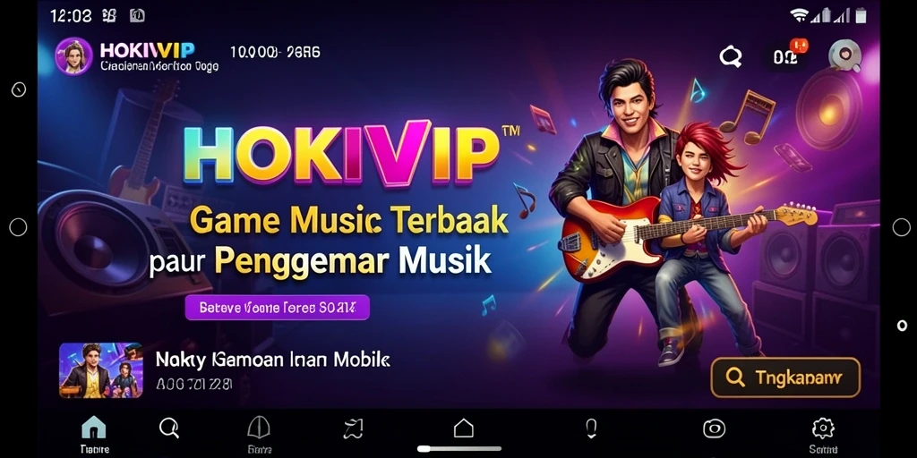 Tampilan HOKIVIP yang menarik saat gameplay musik.