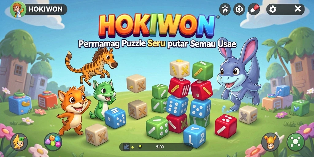 Tangkapan layar gameplay HOKIWON menampilkan serunya menyelesaikan teka-teki.