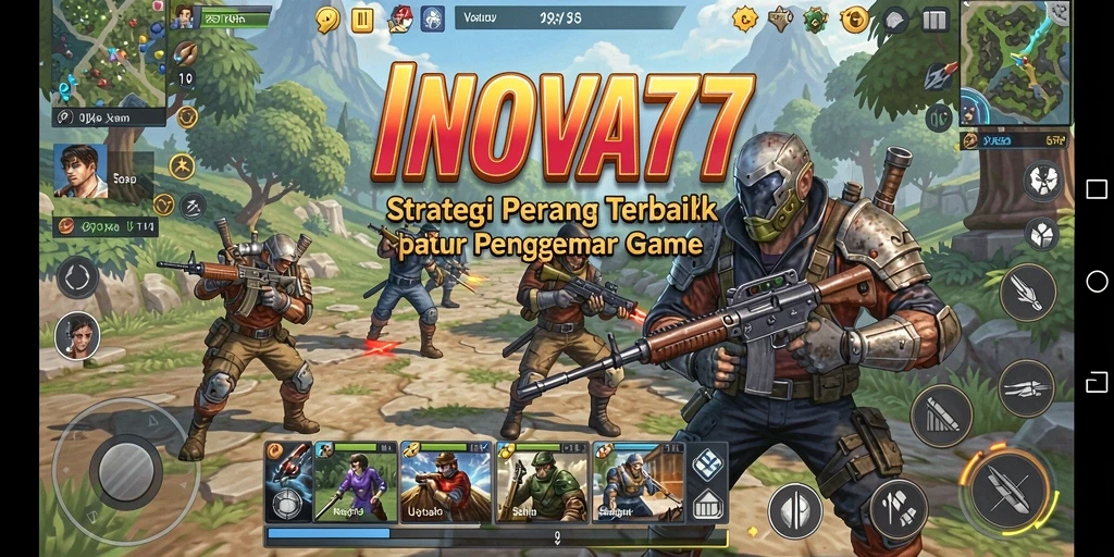 Menampilkan aksi menegangkan dalam gameplay strategi INOVA77.