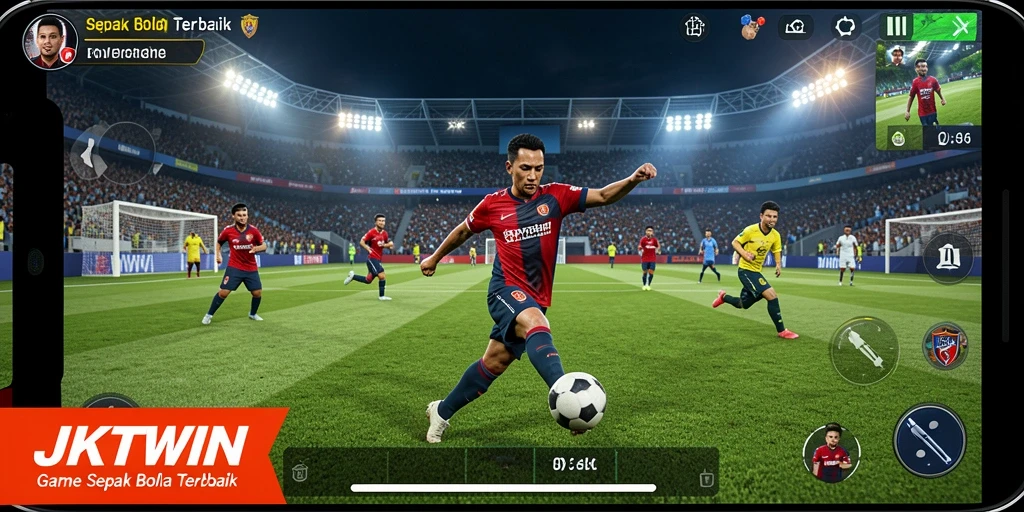 Tampilan gameplay JKTWIN dengan grafis yang realistis dan dinamis.