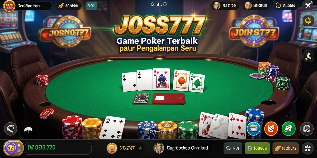 Tampilan gameplay JOSS777 yang seru dan menarik saat bermain Poker.