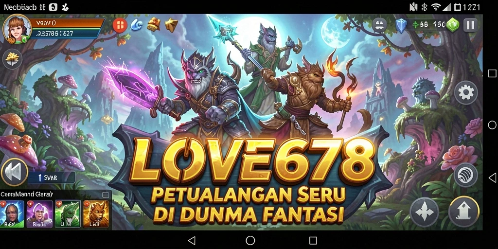 Screenshot utama LOVE678 menampilkan gameplay yang seru dan penuh tantangan.