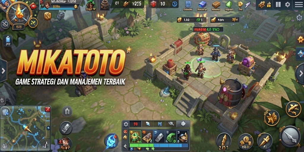 Tampilan dinamis gameplay MIKATOTO yang seru dan strategis.