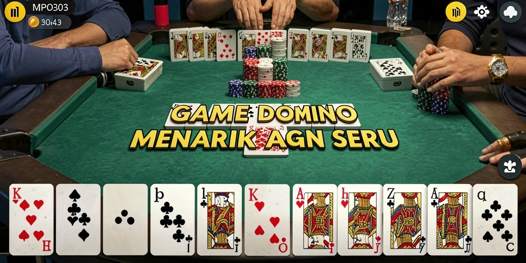 Tampilan gameplay MPO303 yang menantang di dalam game Domino.
