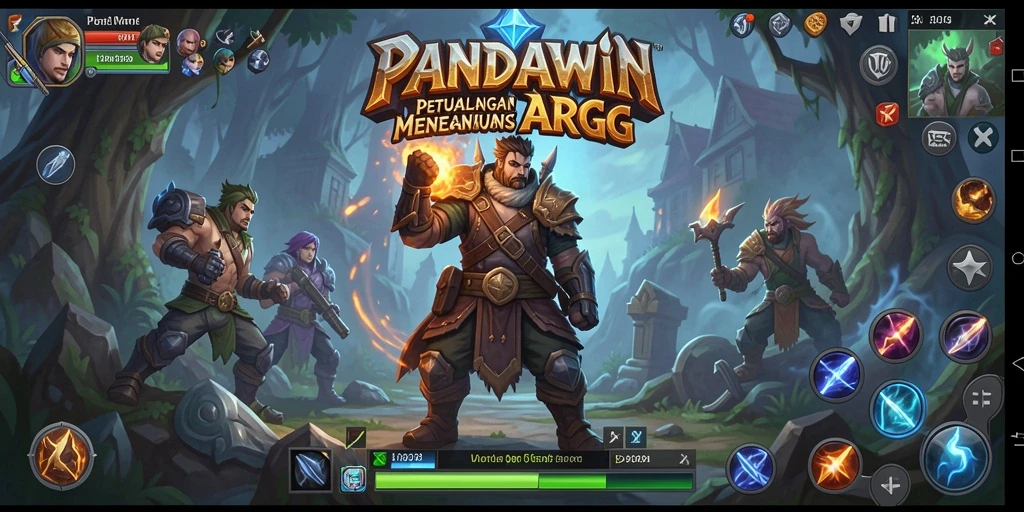 Tampilan screenshot PANDAWIN dengan aksi pertarungan seru di dunia ARPG.