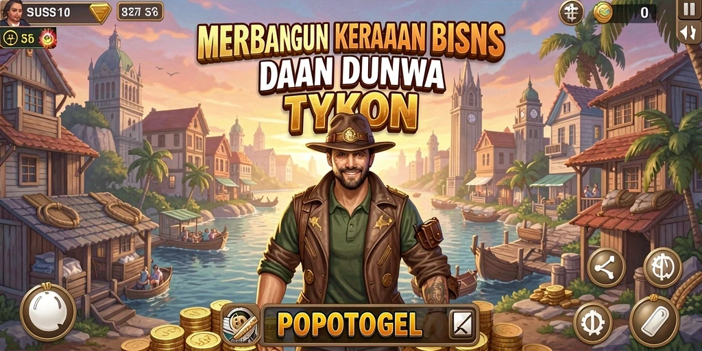 Tampilan gameplay <strong>POPOTOGEL</strong> menunjukkan aktivitas bisnis yang dinamis dan menarik.