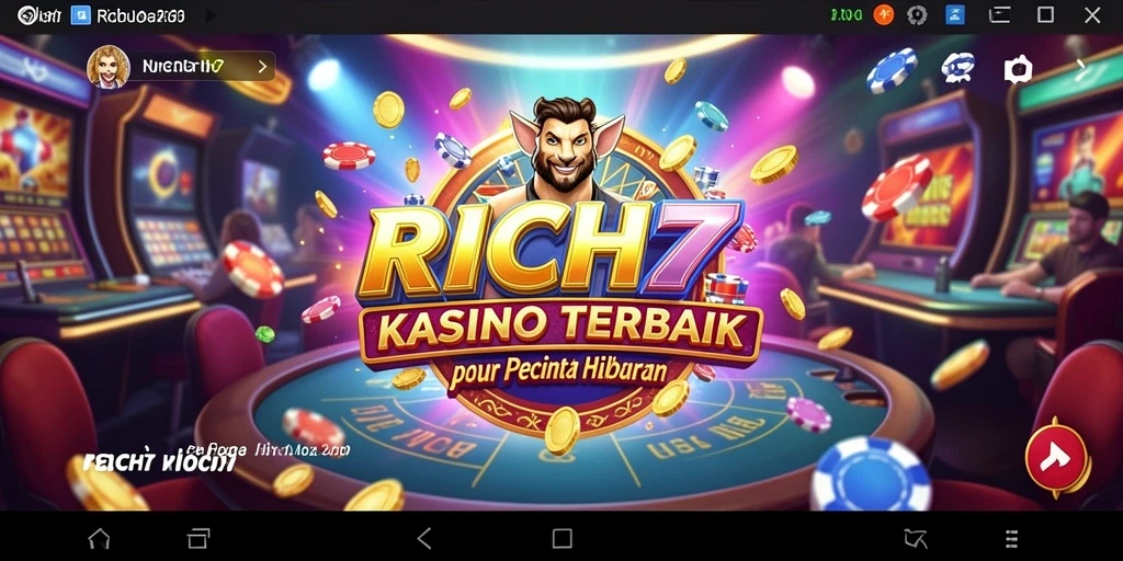Tampilan menarik gameplay Kasino di RICH7 dengan grafik memukau.