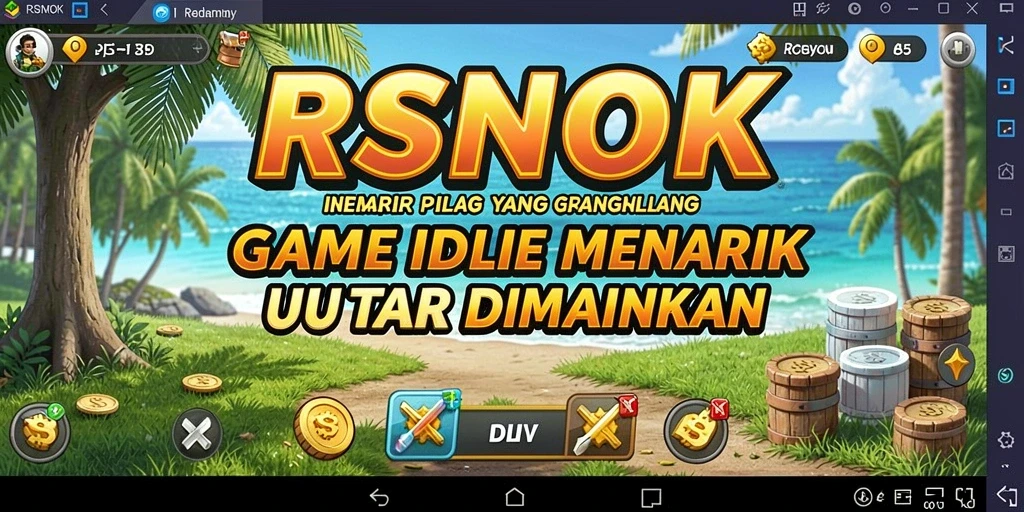 Screenshot gameplay RSNOK menampilkan momen santai dan interaksi karakter.