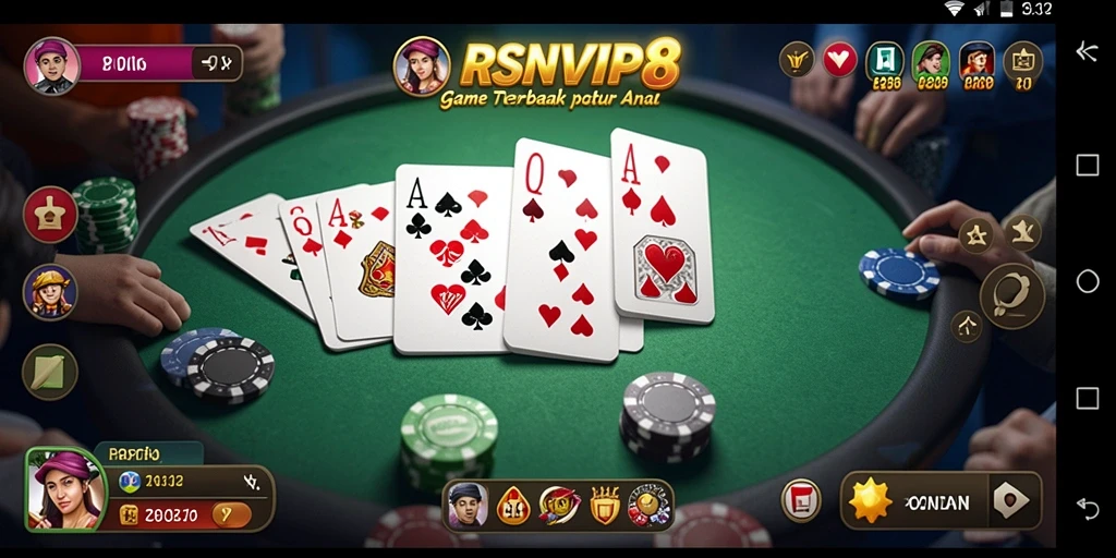 Tampilan utama gameplay RSNVIP8 dengan suasana domino yang seru.