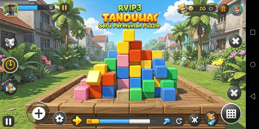Screenshot RVIP3 menampilkan gameplay puzzle yang menantang dan menarik.