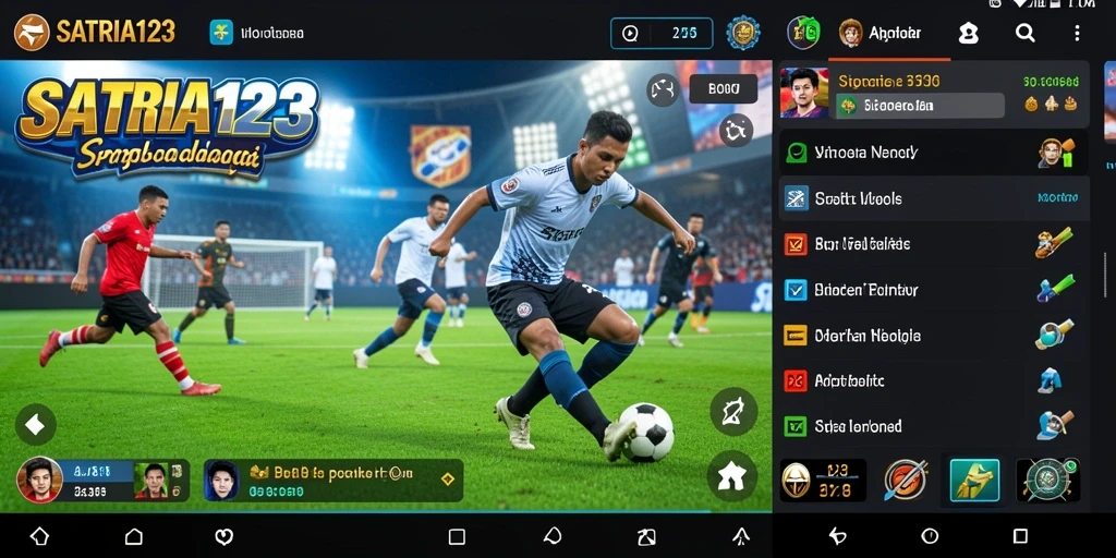 Screenshot SATRIA123 menampilkan antarmuka taruhan olahraga yang menarik.