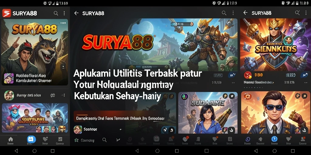 Tampilan antarmuka utama SURYA88 yang intuitif dan mudah digunakan.