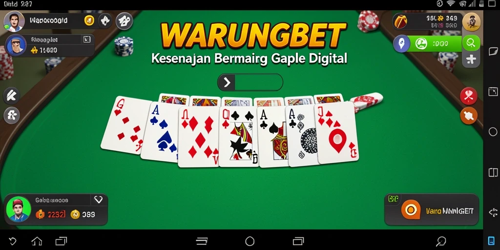 Screenshot WARUNGBET menampilkan gameplay Gaple yang seru.