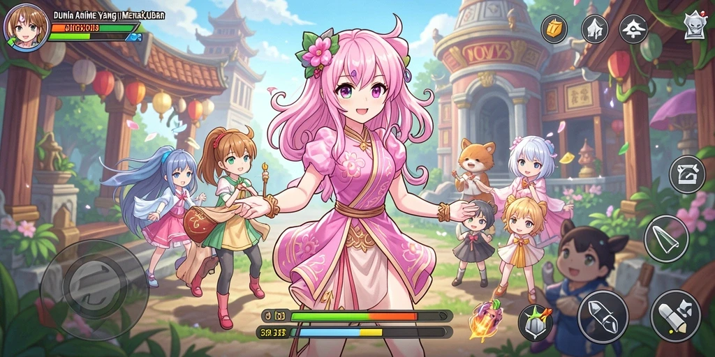 Gameplay WOW33 menampilkan aksi karakter Anime yang seru dan dinamis.